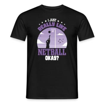 Ich mag Netball einfach sehr - Männer T-Shirt - Schwarz - Vorne - AI Model Male 178 light (178cm)