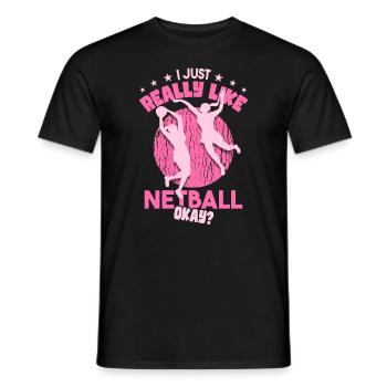 Cadeau Netball - T-shirt homme - noir - Devant - AI Model Male 178 light (178cm)