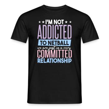 Je ne suis pas accro au netball - T-shirt homme - noir - Devant - AI Model Male 178 light (178cm)