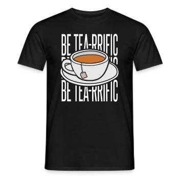 Drôle de cadeau d’amateur de thé - T-shirt homme - noir - Devant - AI Model Male 178 light (178cm)