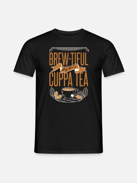 Funny Tea Pun - Men's T-Shirt - black