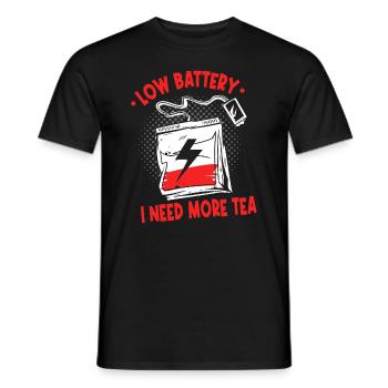 I need more tea | Teabag | Funny Tea Infusion - Men's T-Shirt - black - Front - AI Model Male 178 light (178cm)