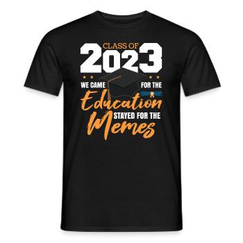 Classe de 2023 Graduation College Senior Degree - T-shirt homme - noir - Devant - AI Model Male 178 light (178cm)
