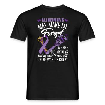 Alzheimer Démence Ruban violet - T-shirt homme - noir - Devant - AI Model Male 178 light (178cm)
