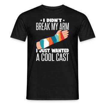 Je ne me suis pas cassé le bras, je veux juste un casting cool - T-shirt homme - noir - Devant - AI Model Male 178 light (178cm)