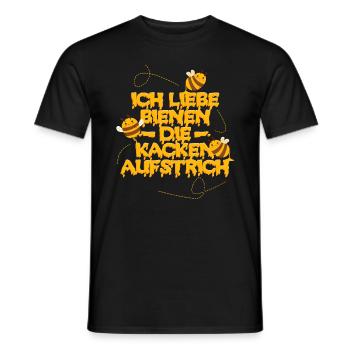 Ich liebe Bienen die kacken Aufstrich - Männer T-Shirt - Schwarz - Vorne - AI Model Male 178 light (178cm)