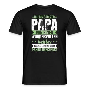 Stolzer Papa von einer wundervollen Tochter - Männer T-Shirt - Schwarz - Vorne - AI Model Male 178 light (178cm)