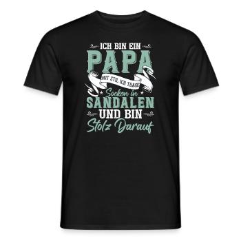 Ich bin Papa mit Stil - Männer T-Shirt - Schwarz - Vorne - AI Model Male 178 light (178cm)