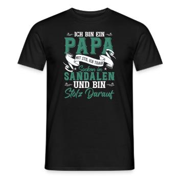 Ich bin ein Papa mit Stil - Männer T-Shirt - Schwarz - Vorne - AI Model Male 178 light (178cm)