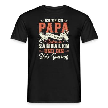 Vatertag 2023 Papa Sprüche Lustig Dad - Männer T-Shirt - Schwarz - Vorne - AI Model Male 178 light (178cm)