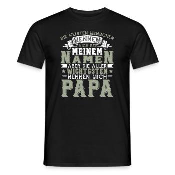 Papa Sprüche Humor - Männer T-Shirt - Schwarz - Vorne - AI Model Male 178 light (178cm)