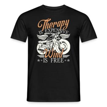 Funny Motorcycle Rider Motorbike - Men's T-Shirt - black - Front - AI Model Male 178 light (178cm)