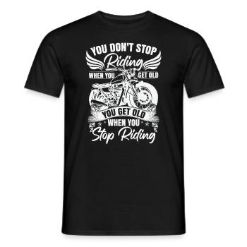 Motorcyclist Rider Motorbike Motorcycle Rider - Men's T-Shirt - black - Front - AI Model Male 178 light (178cm)