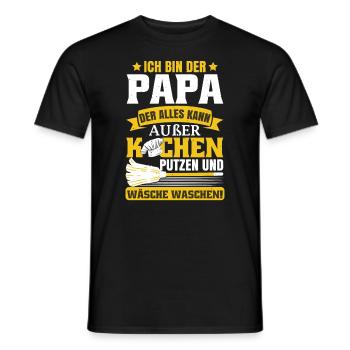 Ich bin der Papa der alles kann - Männer T-Shirt - Schwarz - Vorne - AI Model Male 178 light (178cm)