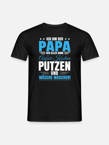 Sprüche Vatertag Papa Lustig Vater Dad - Männer T-Shirt - Schwarz