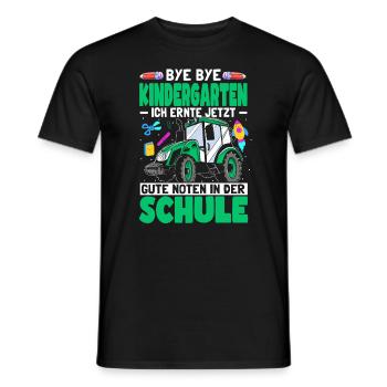 Traktor Einschulung Schulkind Schulanfang - Männer T-Shirt - Schwarz - Vorne - AI Model Male 178 light (178cm)