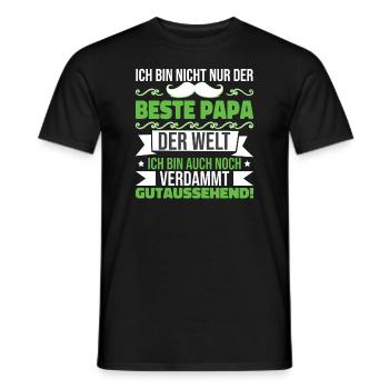 Väter Papa Vatertag Geschenke Vatertag 2023 - Männer T-Shirt - Schwarz - Vorne - AI Model Male 178 light (178cm)