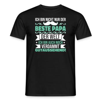 Bester Papa der Welt - Männer T-Shirt - Schwarz - Vorne - AI Model Male 178 light (178cm)