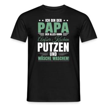 Vatertag 2023 Sprüche Papa Humor - Männer T-Shirt - Schwarz - Vorne - AI Model Male 178 light (178cm)