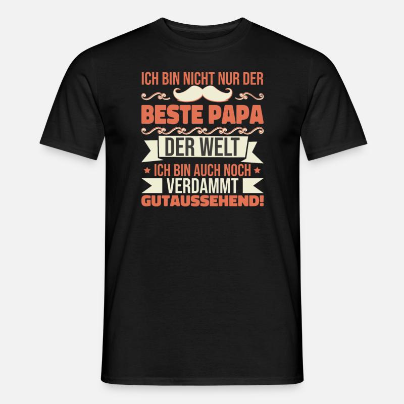 Ich bin der beste Papa der Welt - Männer T-Shirt - Schwarz