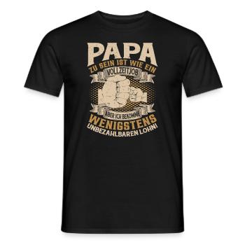 Papa Vatertag 2023 Spruch Geschenkidee - Männer T-Shirt - Schwarz - Vorne - AI Model Male 178 light (178cm)
