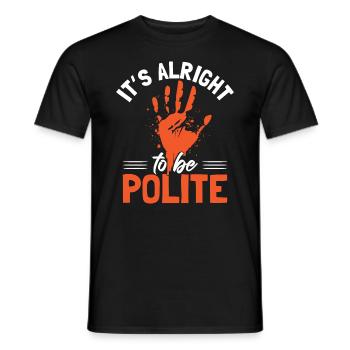 C’est bien d’être poli - T-shirt homme - noir - Devant - AI Model Male 178 light (178cm)
