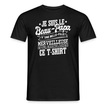 Je Suis Le Beau Papa Fête Des Pères - T-shirt homme - noir - Devant - AI Model Male 178 light (178cm)