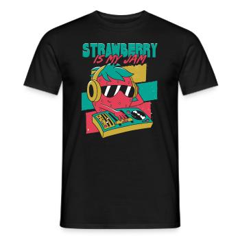 Erdbeere ist meine Marmelade - Männer T-Shirt - Schwarz - Vorne - AI Model Male 178 light (178cm)