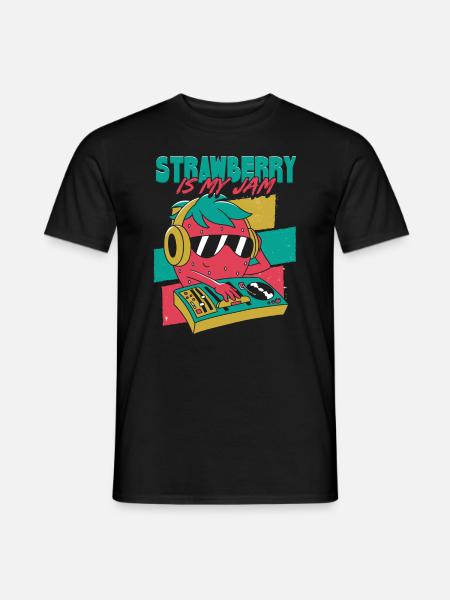 Strawberry is my jam - Men's T-Shirt - black