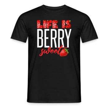 Das Leben ist beerig süß - Männer T-Shirt - Schwarz - Vorne - AI Model Male 178 light (178cm)