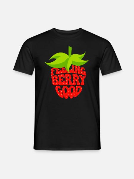 Cute Strawberry - Men's T-Shirt - black