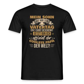 Vater Sohn Beziehung Vatertagsgeschenk - Männer T-Shirt - Schwarz - Vorne - AI Model Male 178 light (178cm)