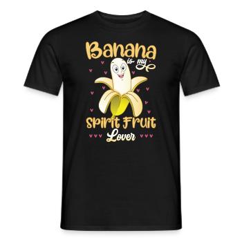 Banana Is My Spirit Fruit Lover - Men's T-Shirt - black - Front - AI Model Male 178 light (178cm)