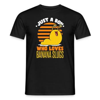Nur ein Junge, der Bananenschnecken liebt - Männer T-Shirt - Schwarz - Vorne - AI Model Male 178 light (178cm)