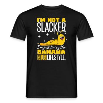 Ich lebe nur den Bananenschnecken-Lebensstil - Männer T-Shirt - Schwarz - Vorne - AI Model Male 178 light (178cm)