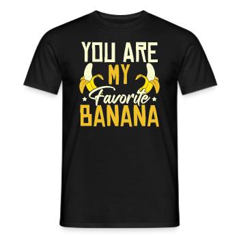 Tu es ma banane préférée - T-shirt homme - noir - Devant - AI Model Male 178 light (178cm)