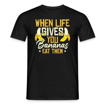 When Live Gives You Bananas - Men's T-Shirt - black - Front - AI Model Male 178 light (178cm)