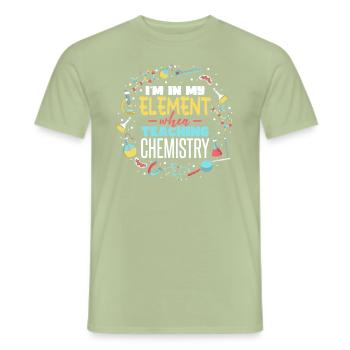 Lehramt Chemielehrer Chemiker - Männer T-Shirt - Sage - Vorne - AI Model Male 178 light (178cm)