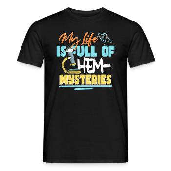 Ma vie est pleine de mystères chimiques - T-shirt homme - noir - Devant - AI Model Male 178 light (178cm)