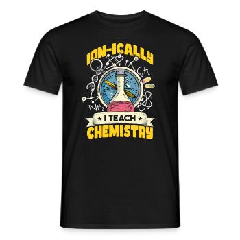 J’enseigne la chimie - T-shirt homme - noir - Devant - AI Model Male 178 light (178cm)
