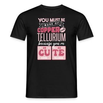 Cute Chemistry Quote - Men's T-Shirt - black - Front - AI Model Male 178 light (178cm)