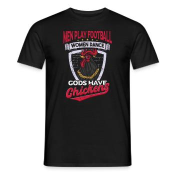 Les dieux ont des poulets - T-shirt homme - noir - Devant - AI Model Male 178 light (178cm)