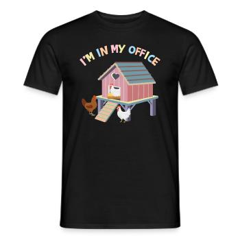 Je suis dans mon bureau - T-shirt homme - noir - Devant - AI Model Male 178 light (178cm)