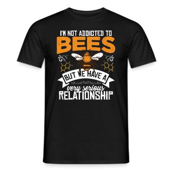 Je ne suis pas accro aux abeilles - T-shirt homme - noir - Devant - AI Model Male 178 light (178cm)