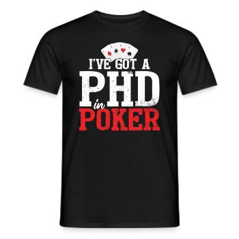 Lustiges Poker Night Glücksspiel Casino - Männer T-Shirt - Schwarz - Vorne - AI Model Male 178 light (178cm)