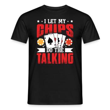 Je laisse mes jetons parler - T-shirt homme - noir - Devant - AI Model Male 178 light (178cm)