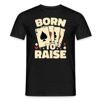 Joueur de poker né pour élever - T-shirt homme - noir - Devant - AI Model Male 178 light (178cm)