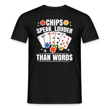 Lustiges Poker Player Casino - Männer T-Shirt - Schwarz - Vorne - AI Model Male 178 light (178cm)