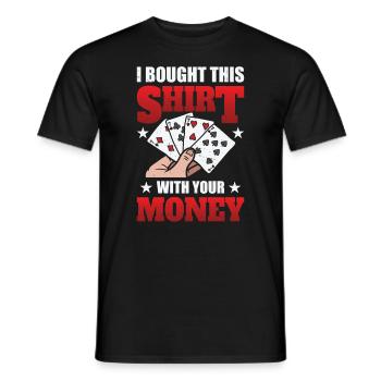 Lustiges Poker Casino - Männer T-Shirt - Schwarz - Vorne - AI Model Male 178 light (178cm)