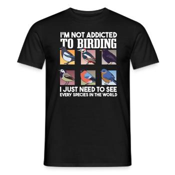 Lustiger Vogelbeobachtungshumor - Männer T-Shirt - Schwarz - Vorne - AI Model Male 178 light (178cm)